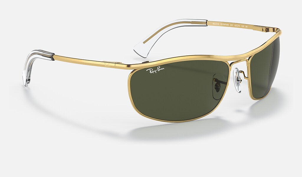 Olympian Sunglasses in Gold and Green | Ray-Ban®