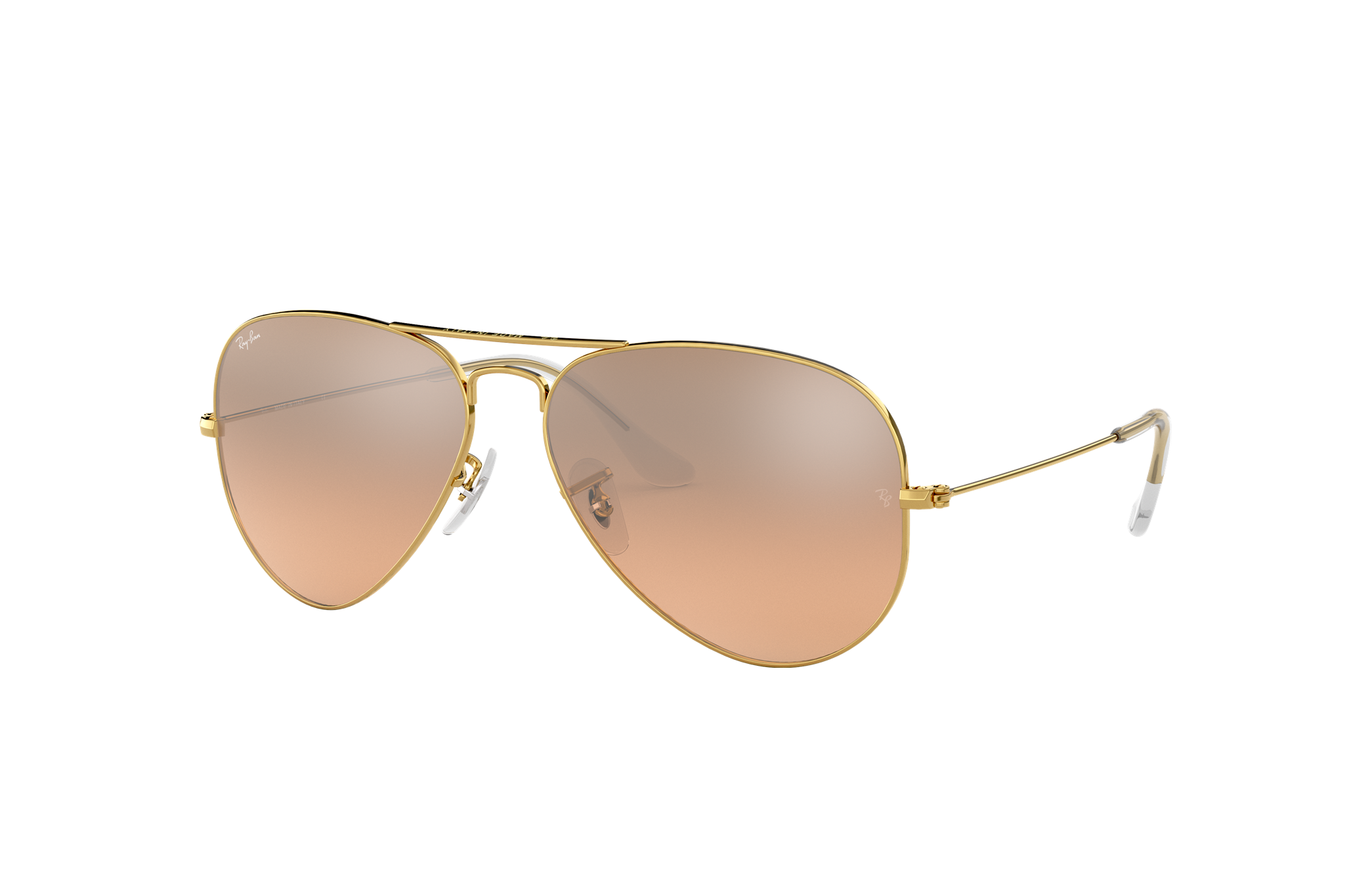 ray ban rose gold aviators