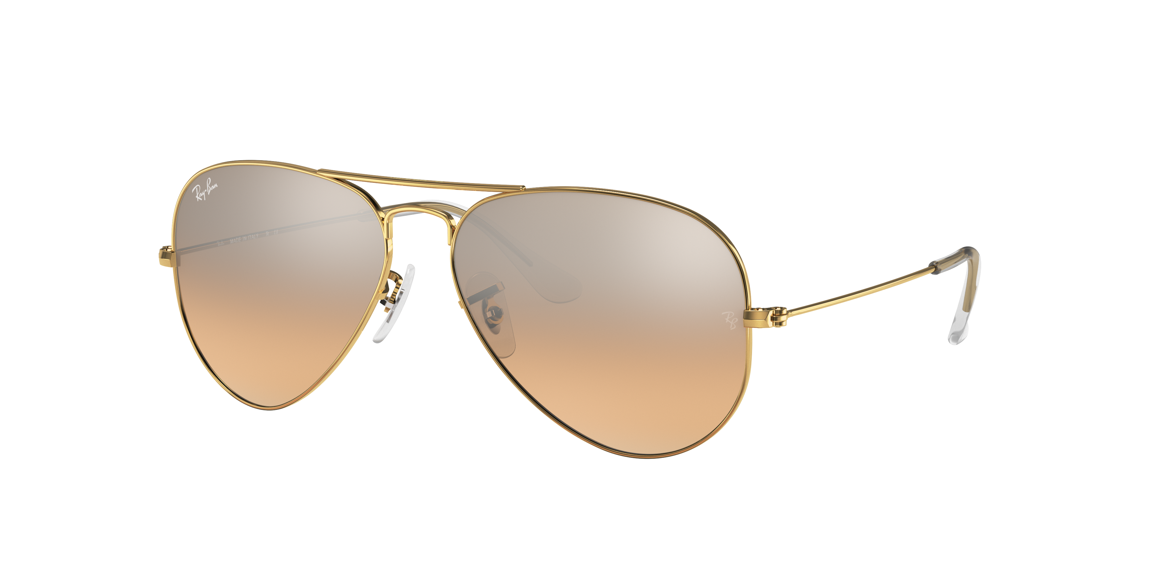 interview Kust Zie insecten Aviator Gradient Sunglasses in Gold and Silver/Pink | Ray-Ban®
