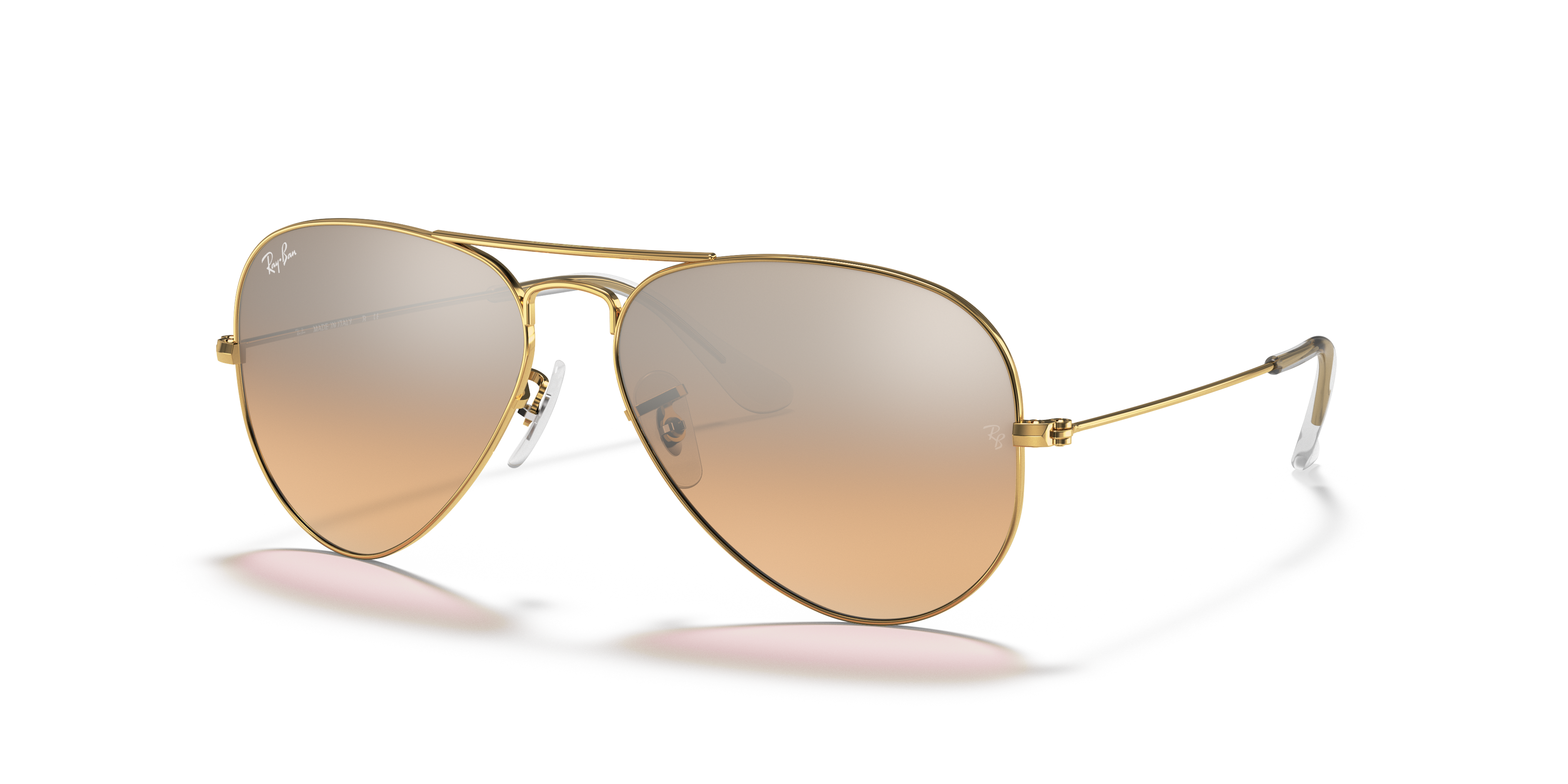 ray ban with gold frame