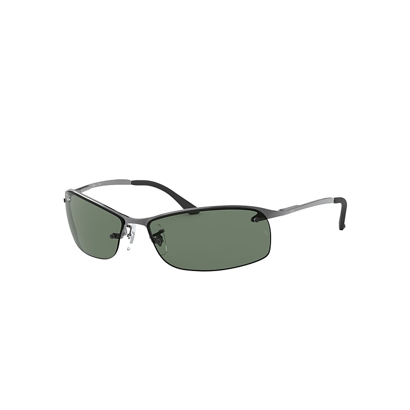 Ray-Ban Rb3183 Sunglasses Grey Frame Green Lenses 63-15