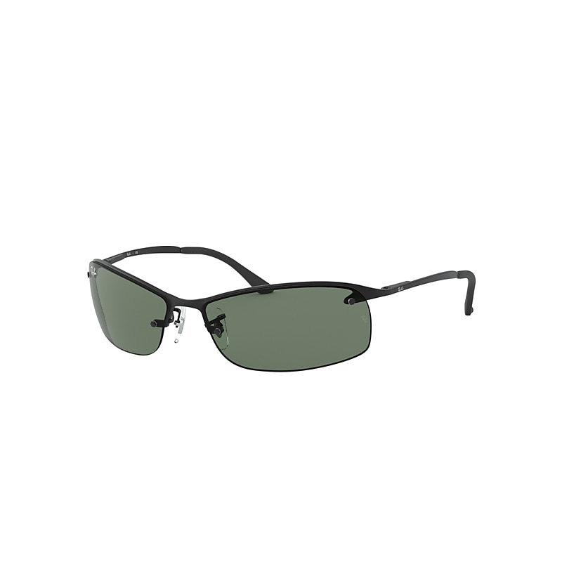 Ray-Ban Rb3183 Sunglasses Black Frame Green Lenses 63-15