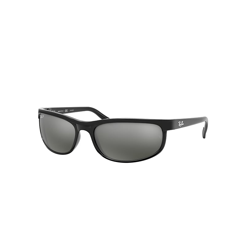 Ray-Ban Predator 2 Sunglasses Black Frame Grey Lenses Polarized 62-19