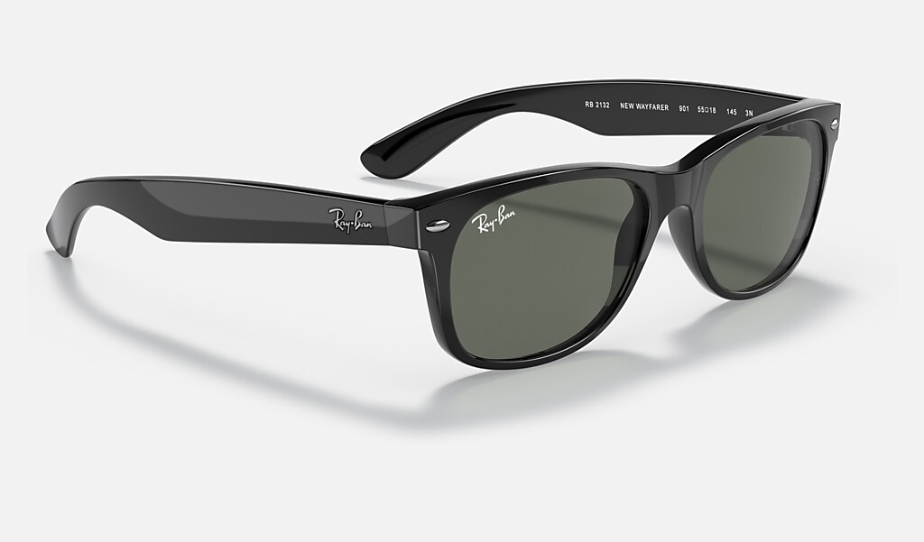 Demonteer Observatie knijpen New Wayfarer Classic Sunglasses in Black and Green | Ray-Ban®