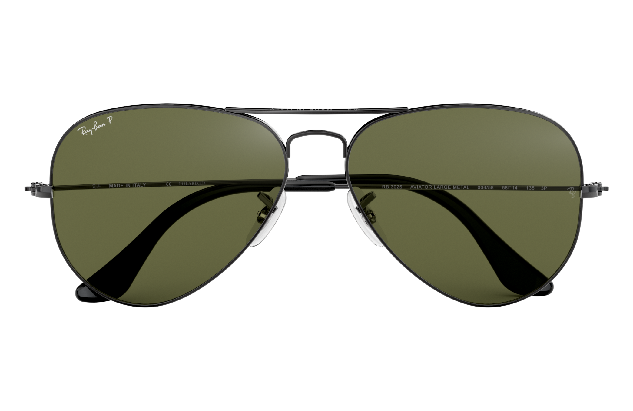 ray ban gunmetal aviator sunglasses