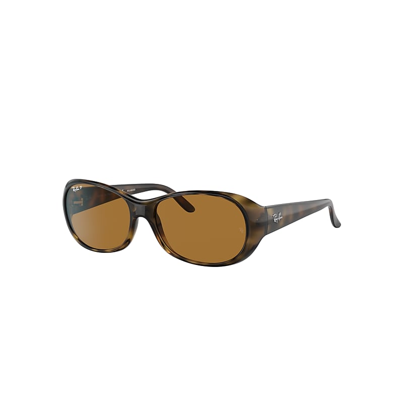 Ray-Ban Rb4061 Sunglasses Tortoise Frame Brown Lenses Polarized 55-15