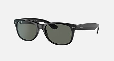 Ray-Ban RB2132 ブラックサングラス NEW WAYFARER CLASSIC Polarized Sunglasses in Black and Blue