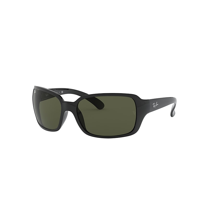 Ray-Ban Rb4068 Sunglasses Black Frame Green Lenses 60-17