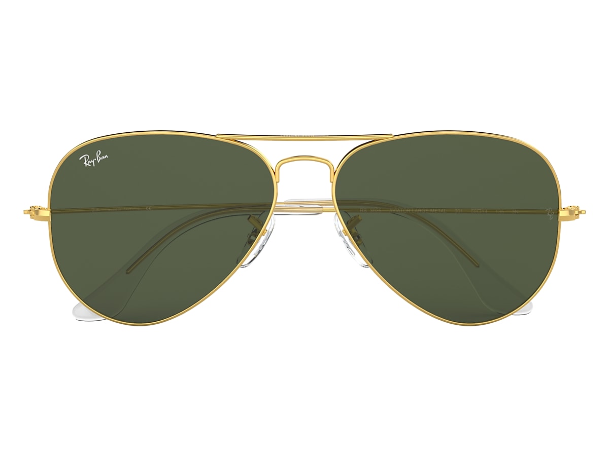 Óculos de Sol Aviator Classic em Ouro e Verde | Ray-Ban®