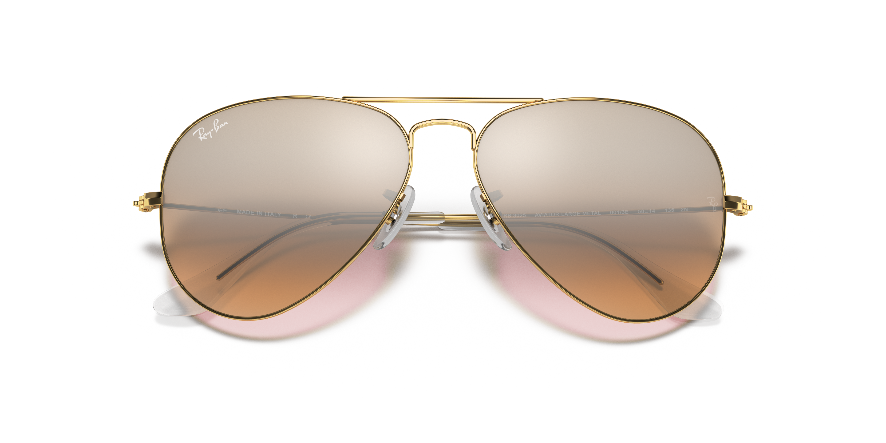 ray ban gold gradient