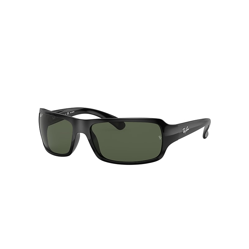 Ray-Ban Rb4075 Sunglasses Black Frame Green Lenses Polarized 61-16