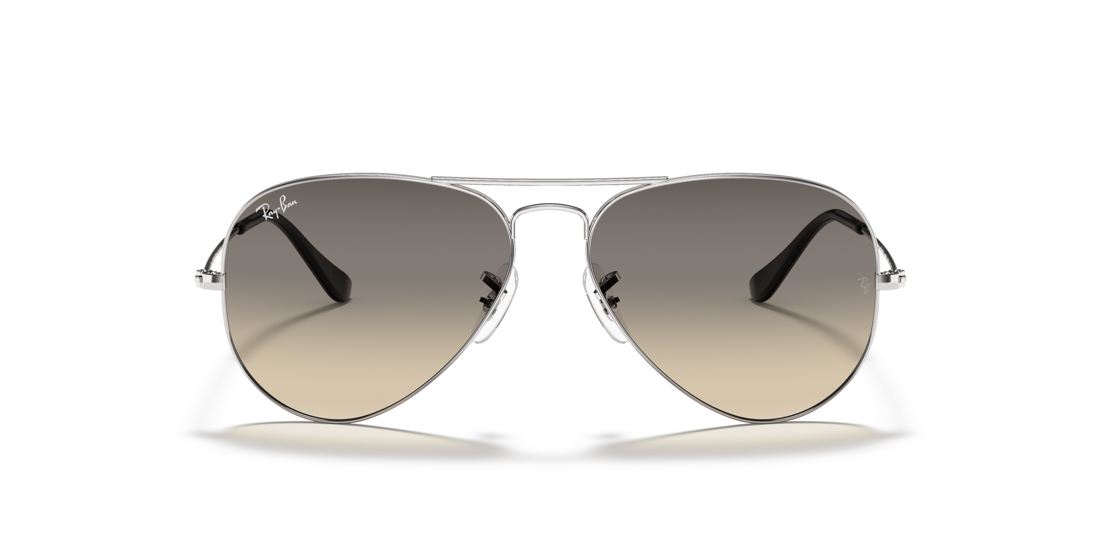 silver aviator sunglasses ray ban