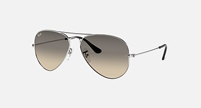 AVIATOR GRADIENT Sunglasses in Silver and Light Blue Gradient