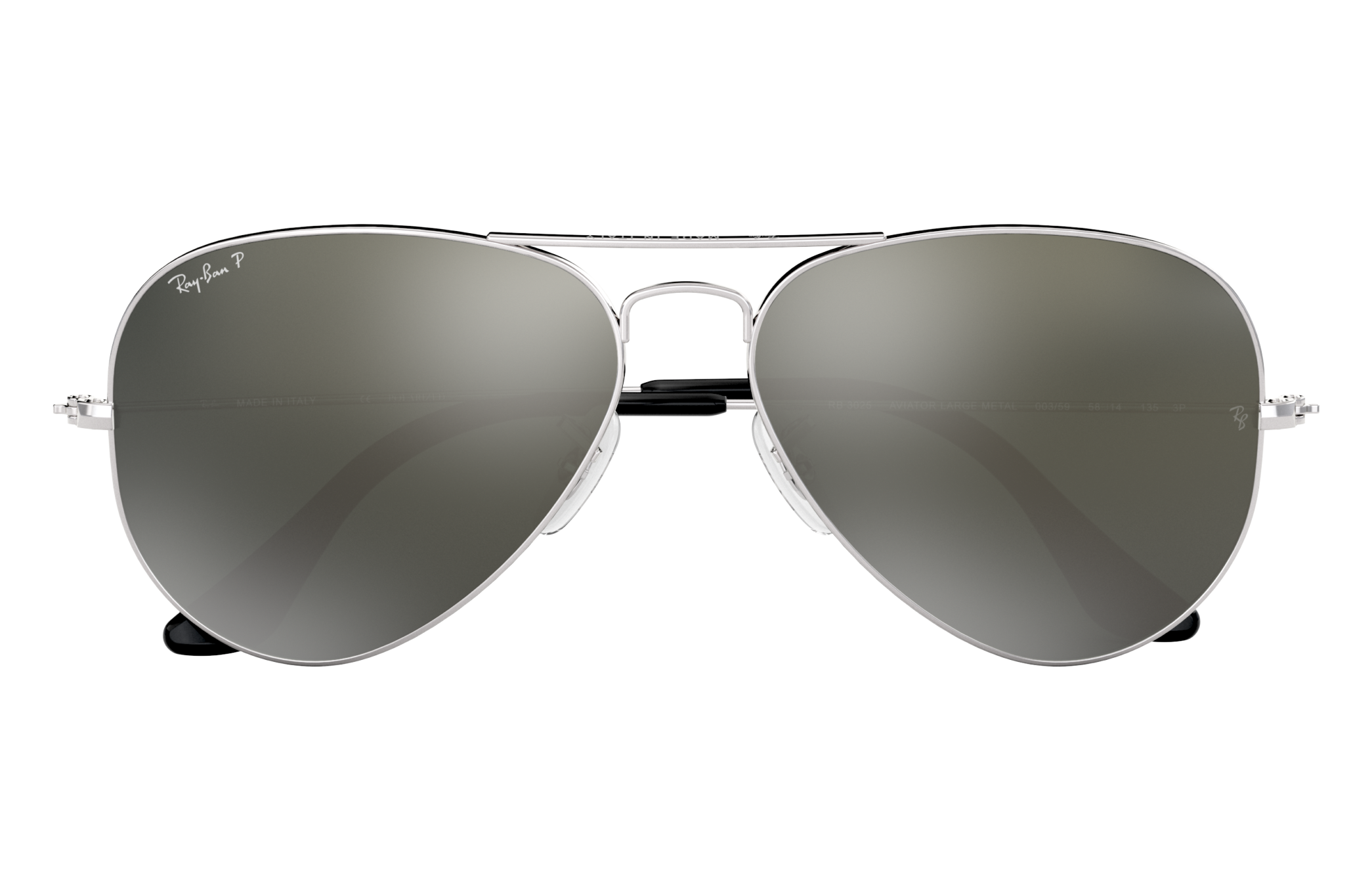 ray ban silver aviator sunglasses