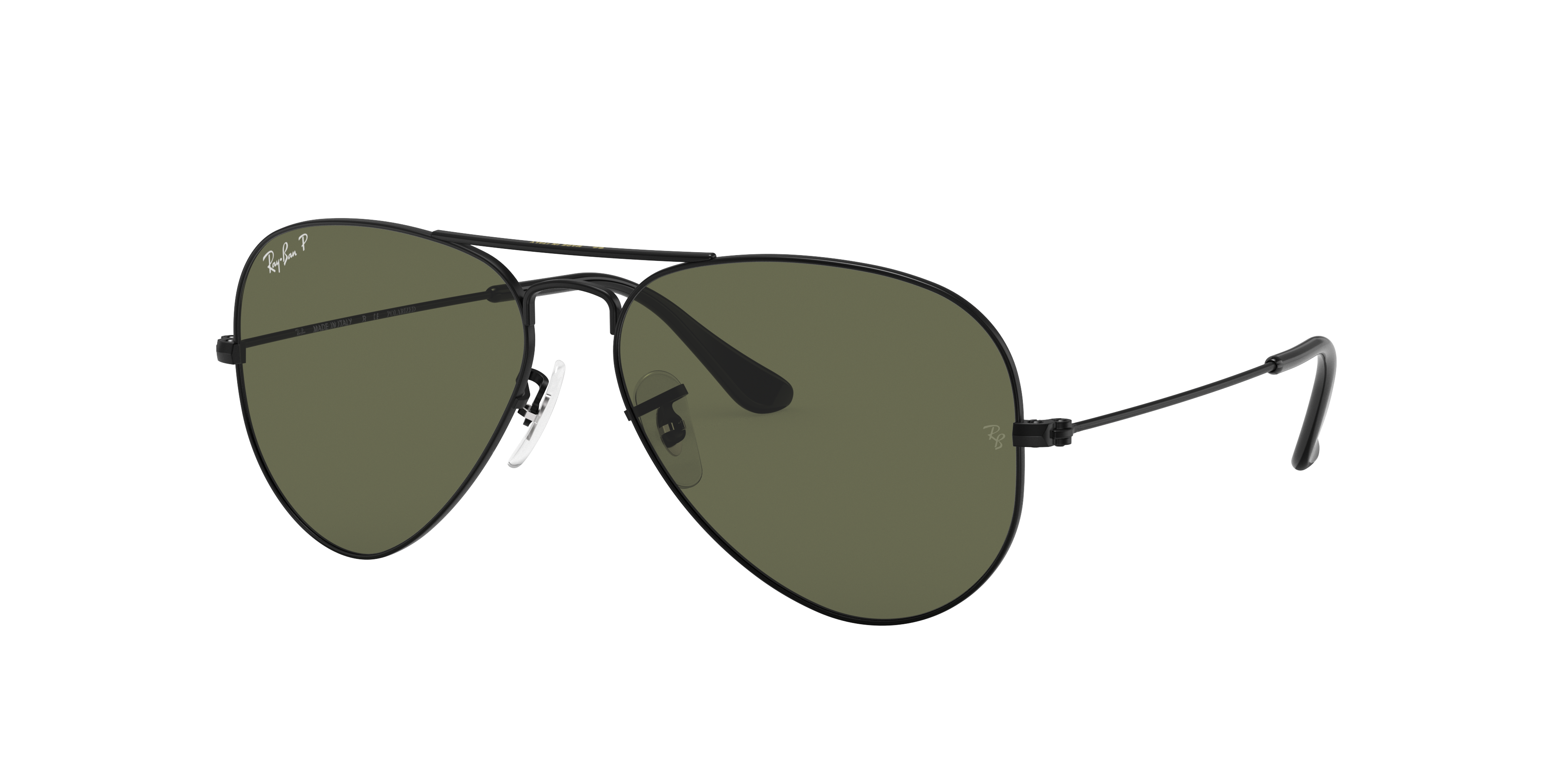 Aviator Classic Sunglasses in Black and Green | Ray-Ban®