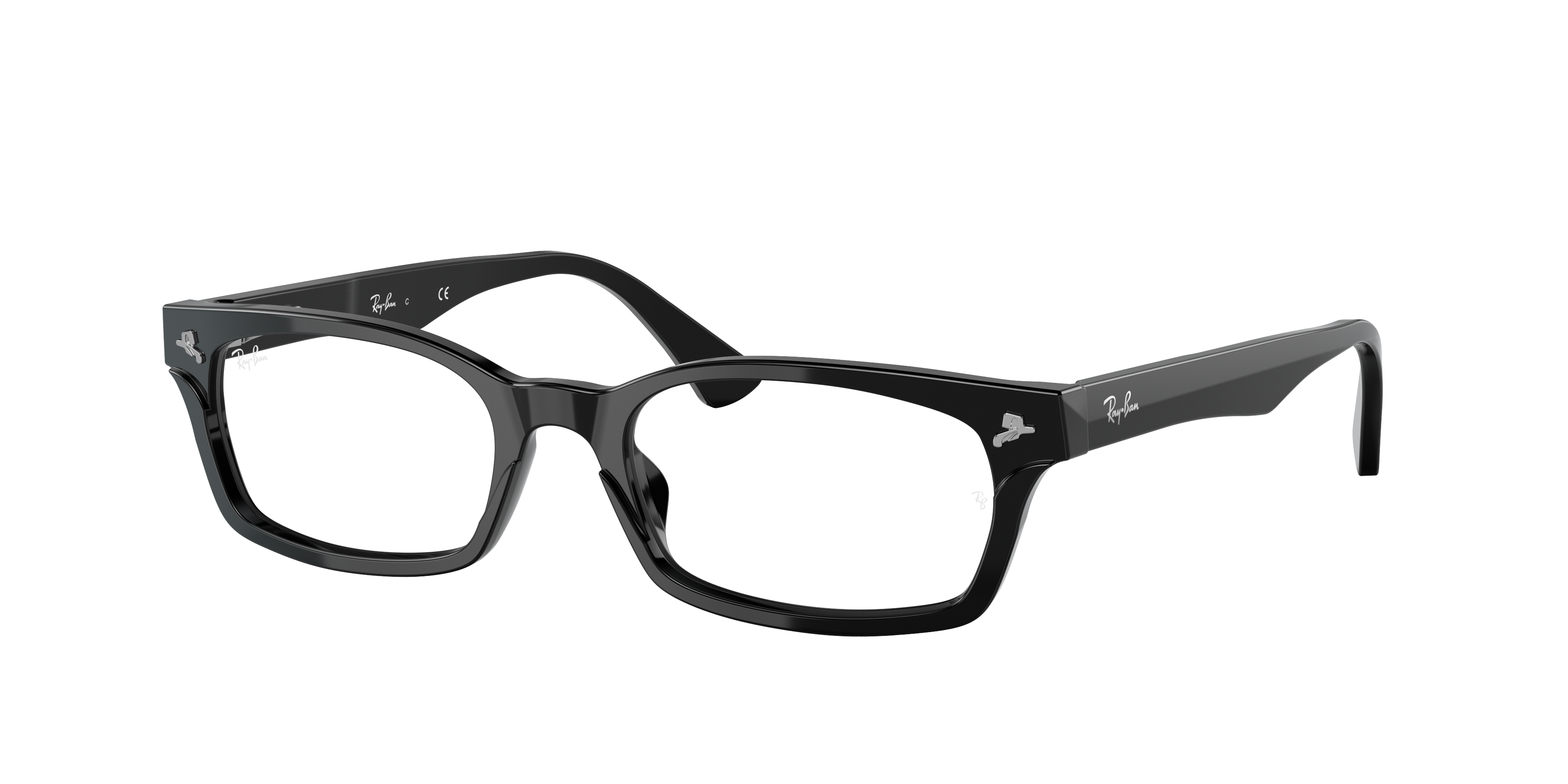 Ray Ban Rb5017a Eyeglasses Black Frame Clear Lenses 52-19