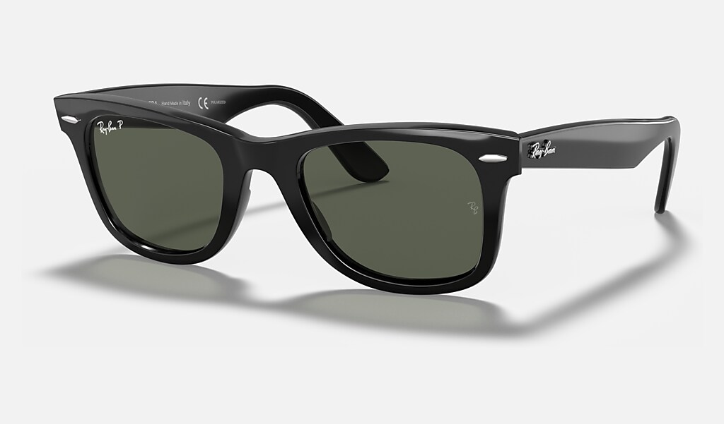 Gafas de Sol Wayfarer Classic en Negro Verde Ray-Ban®