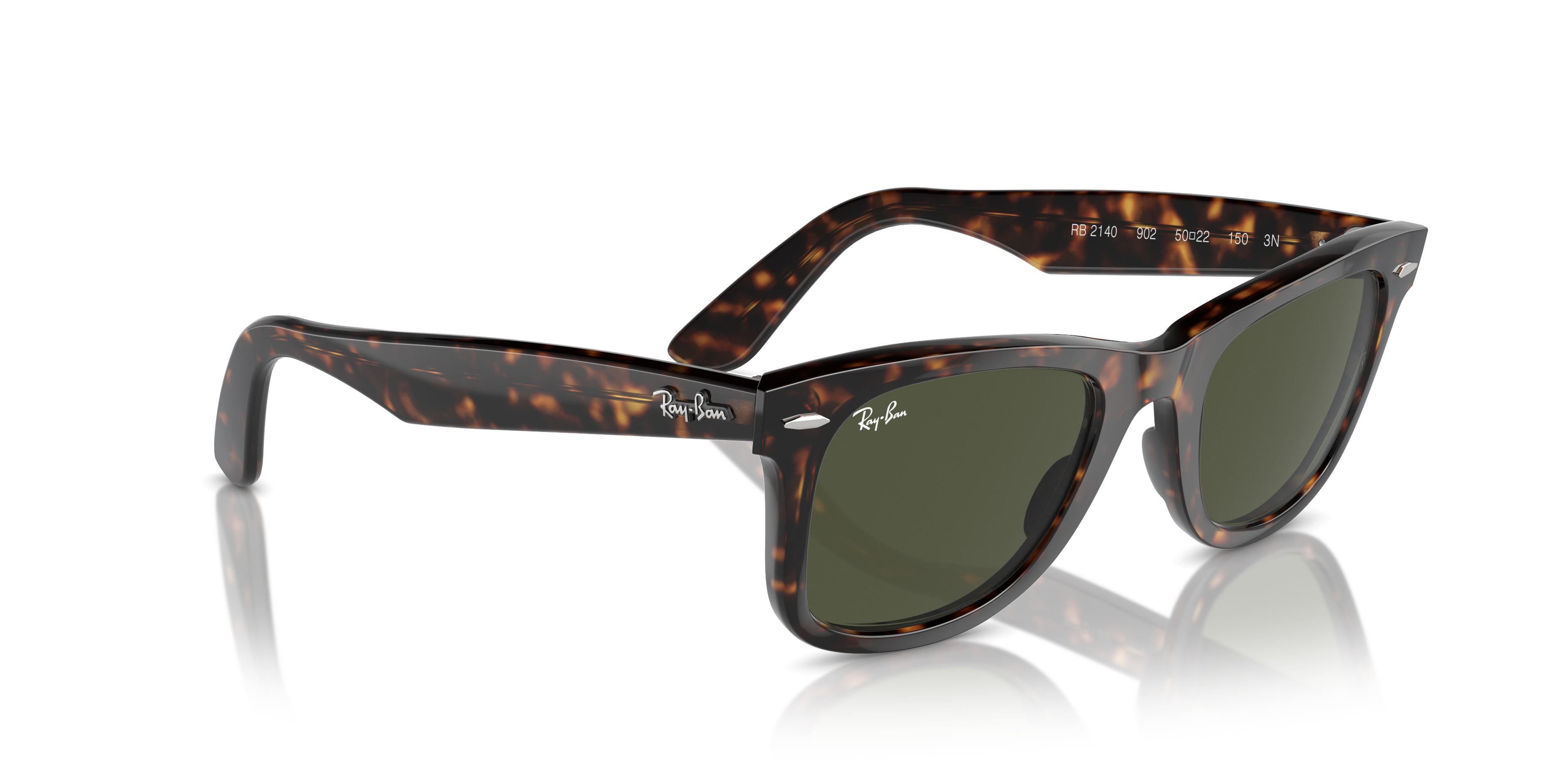 ray ban rb2151 wayfarer sunglasses tortoise frame crystal green