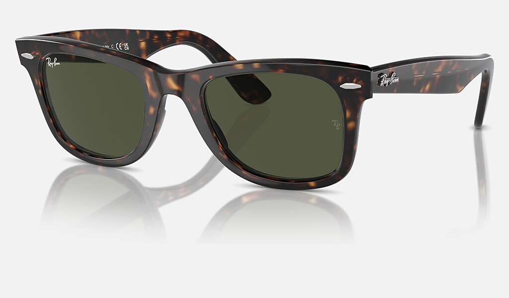 Gewoon overlopen wijsheid rivier Original Wayfarer Classic Sunglasses in Tortoise and Green | Ray-Ban®