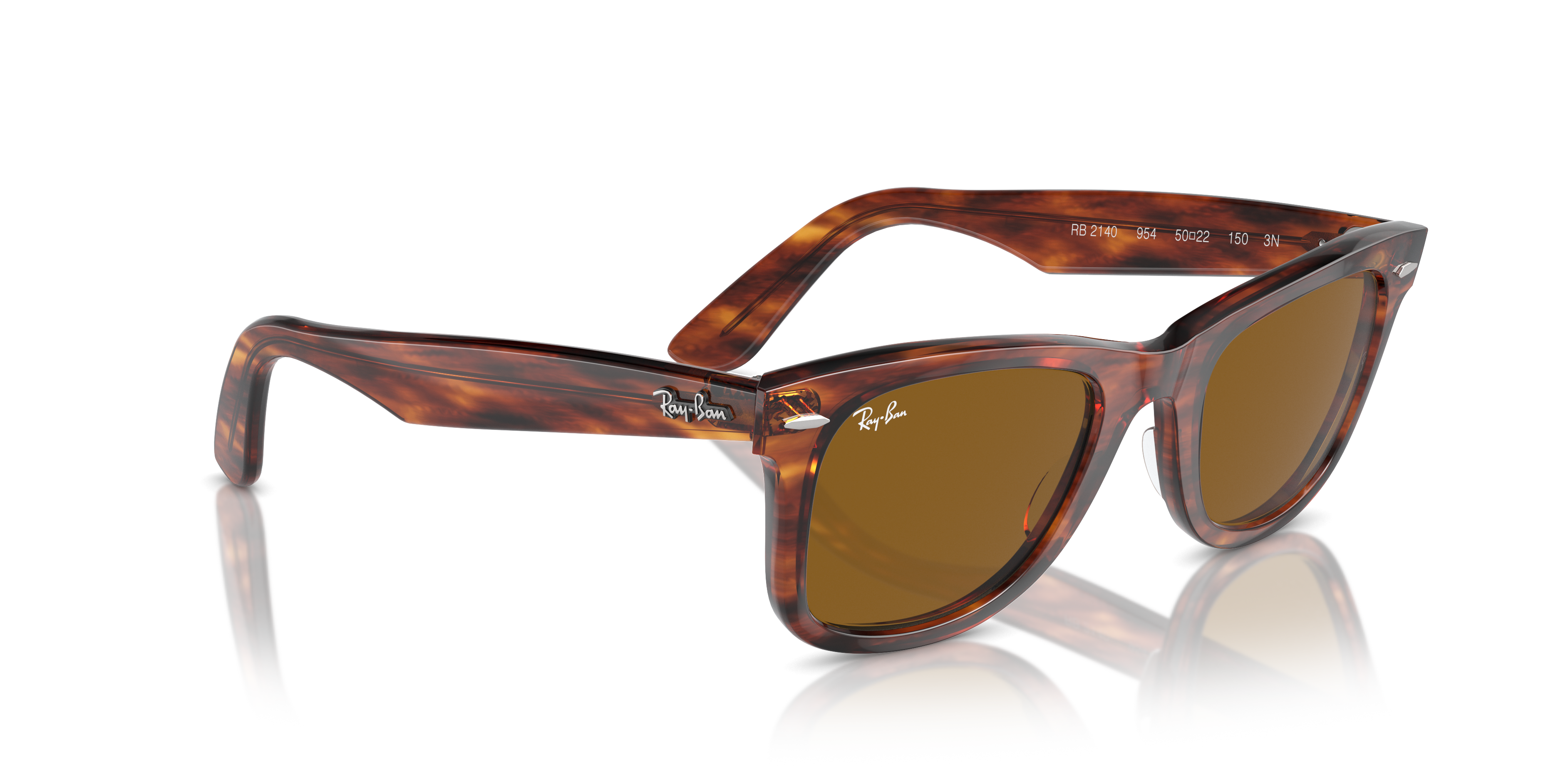 Ray-Ban Ray-Ban Wayfarer RB2140 Men's Square Sunglasses Brown 