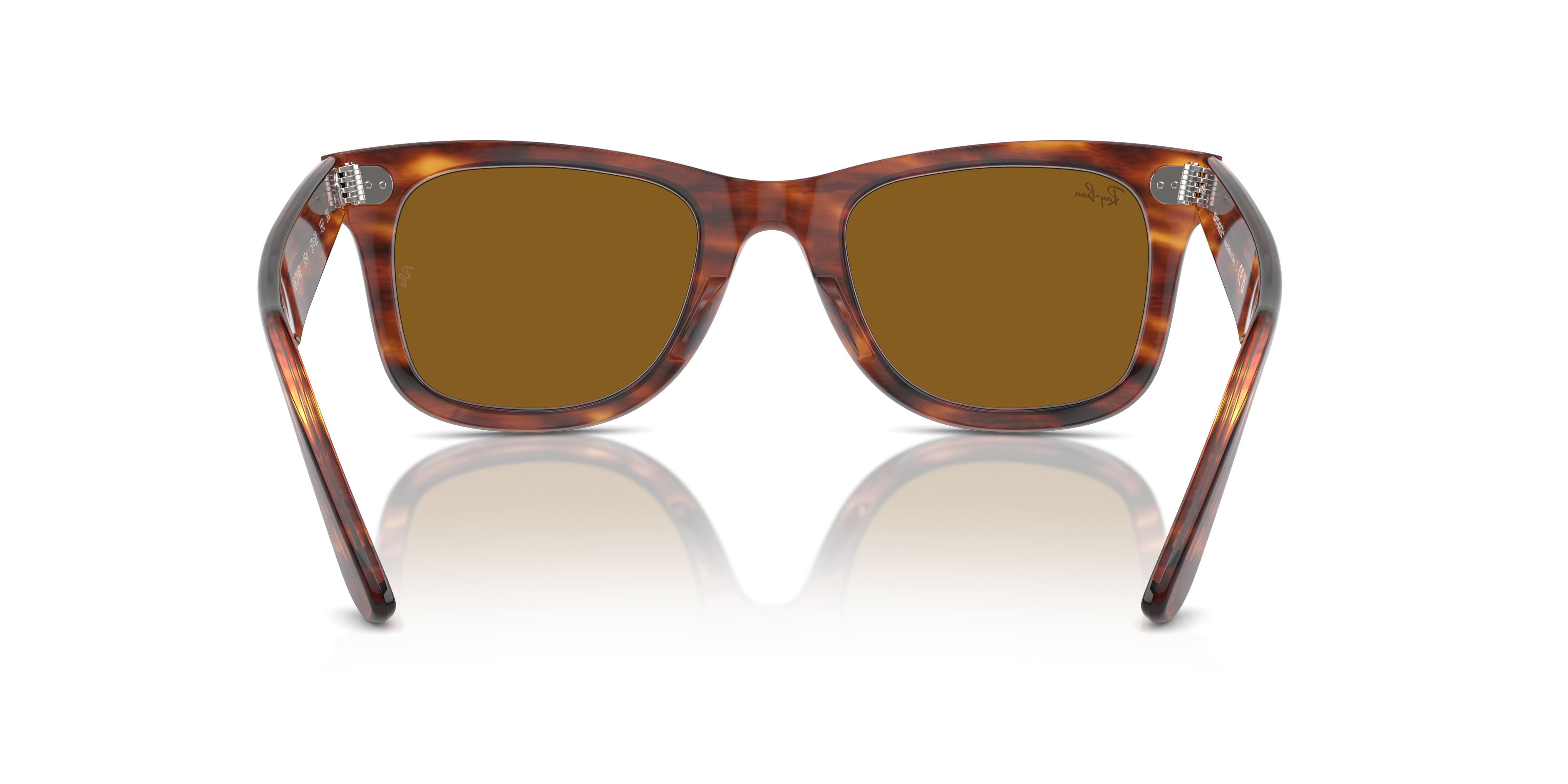 Accessoires Sonnenbrillen Retro Brillen Ray Ban Wayfarer Sonnenbrille RB2140 Polarized in Braun 