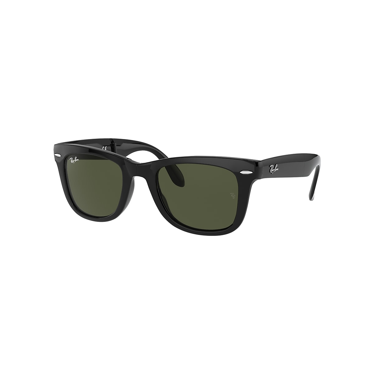 Wayfarer Folding Classic Sunglasses in Black and Green | Ray-Ban®