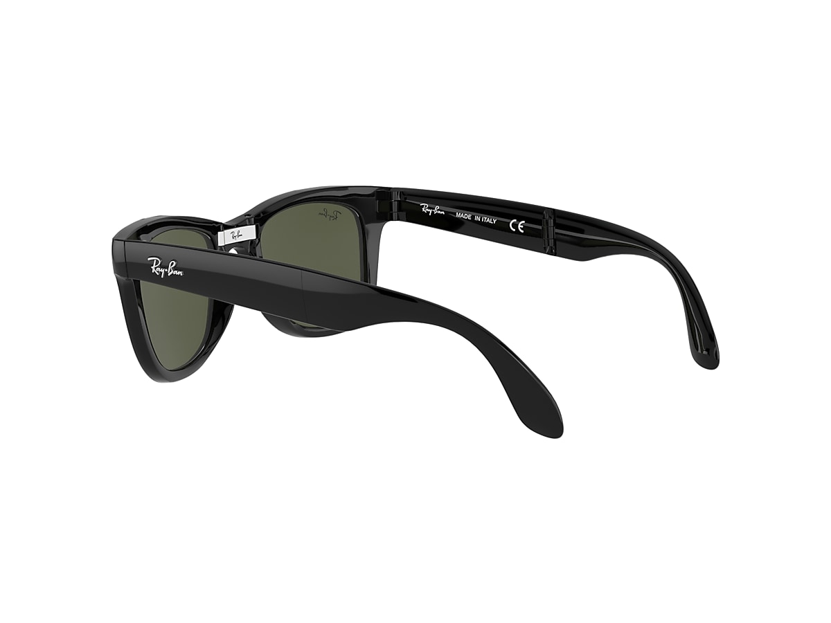 WAYFARER FOLDING CLASSIC Sunglasses in Black and Green - RB4105