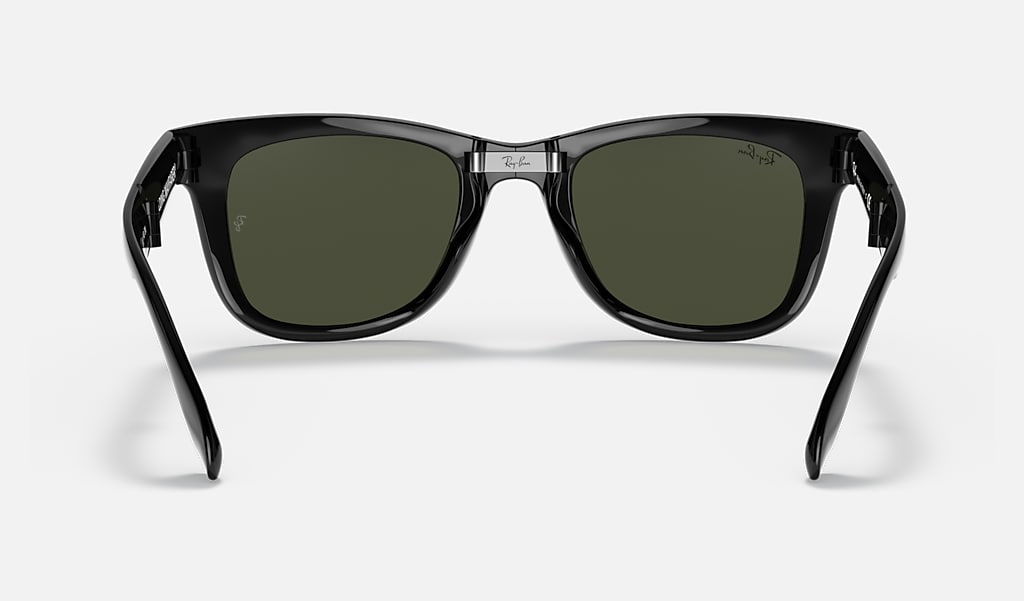 Wayfarer Folding Classic Sunglasses in Black and Green | Ray-Ban®
