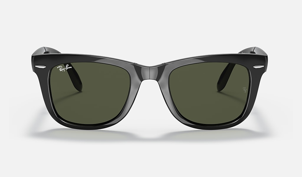 zonlicht klif lid Wayfarer Folding Classic Zonnebrillen in Zwart en Groen | Ray-Ban®
