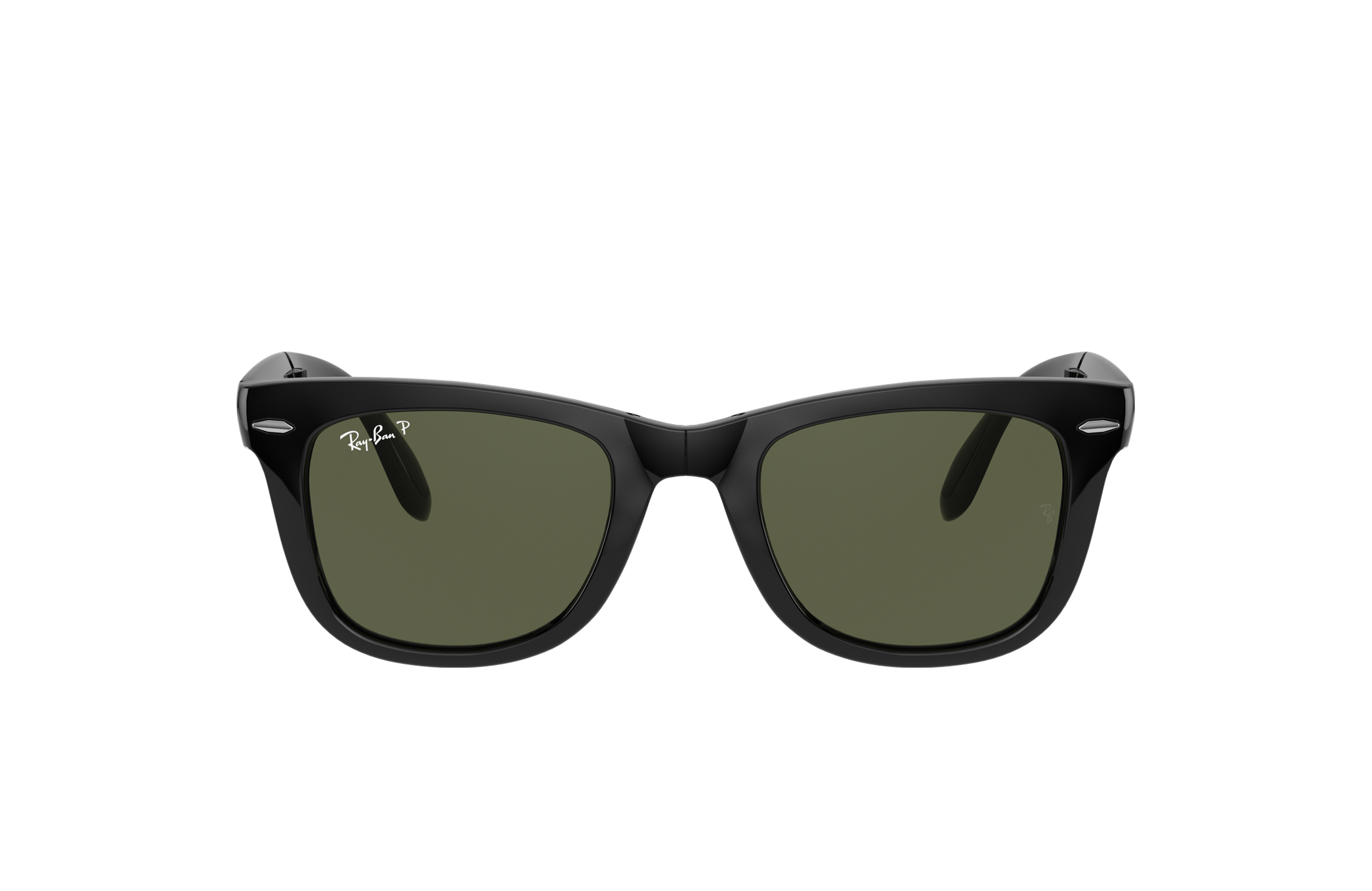 Occhiali da Sole Wayfarer Classic Pieghevoli in Nero e Verde | Ray-Ban®