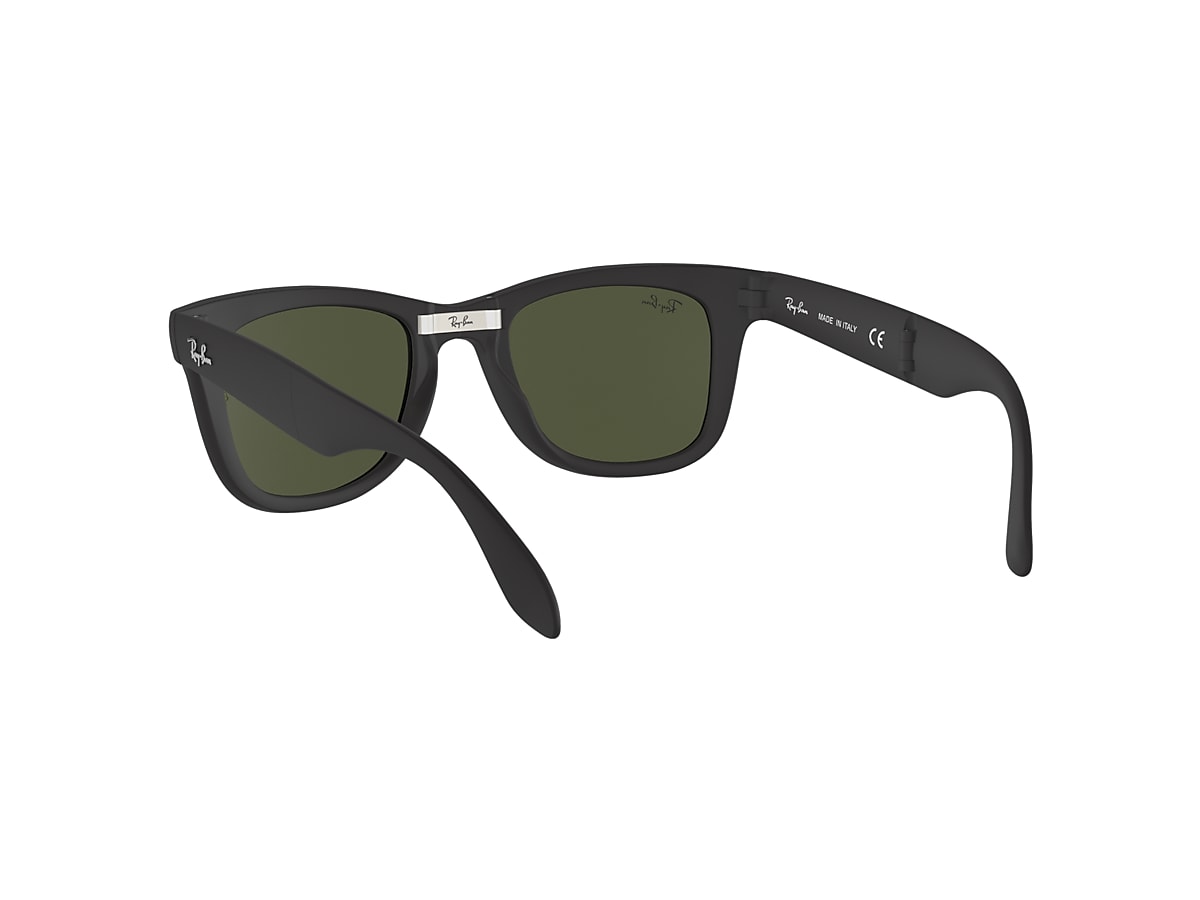 WAYFARER FOLDING CLASSIC Sunglasses in Black and Green - RB4105 