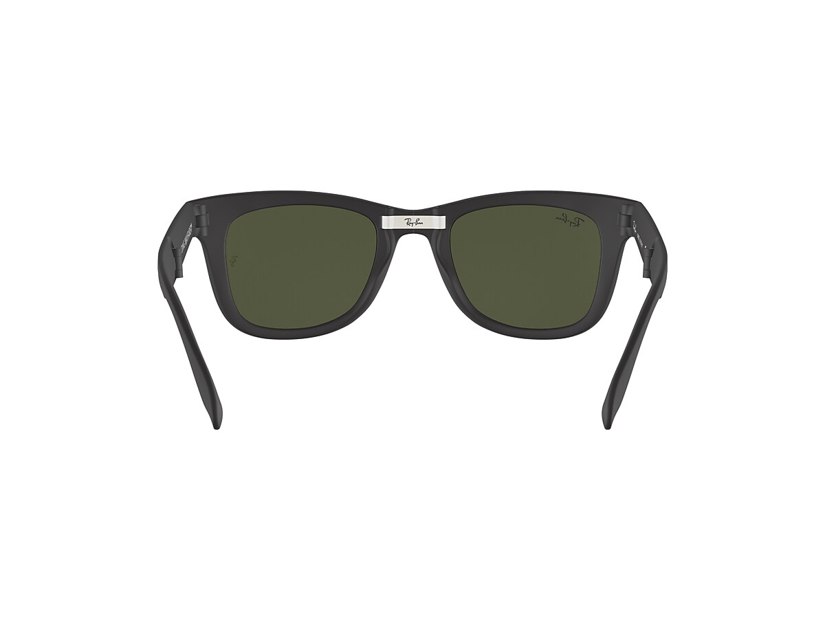 WAYFARER FOLDING CLASSIC Sunglasses in Black and Green - RB4105