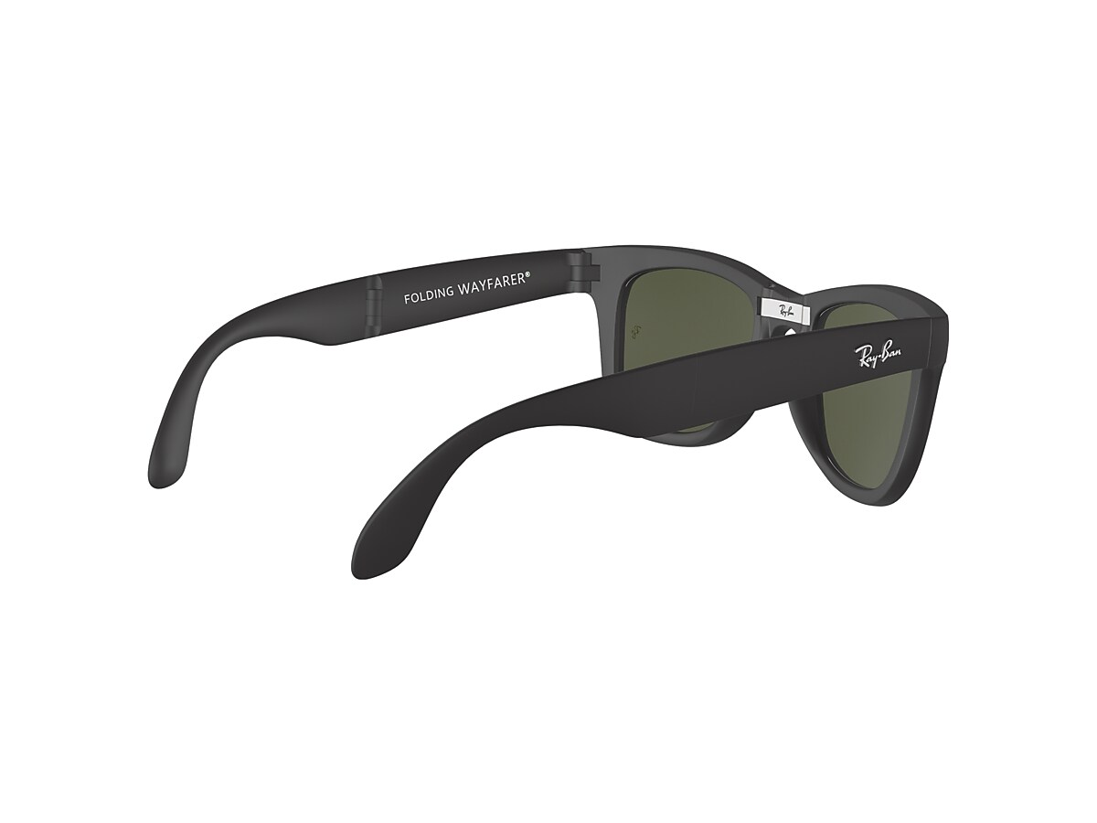 WAYFARER FOLDING CLASSIC Sunglasses in Black and Green - RB4105