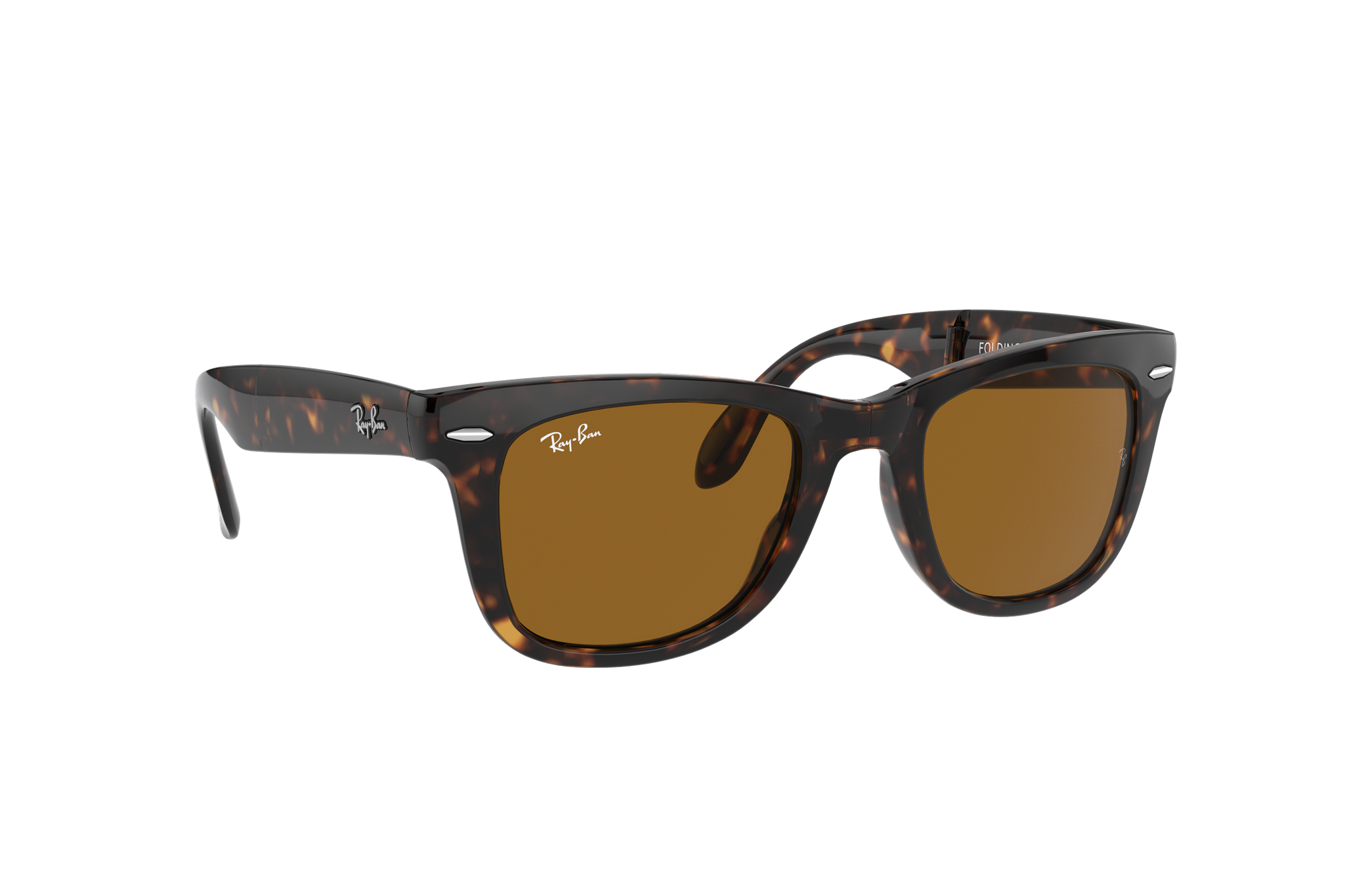 ray ban folding wayfarer polarized brown