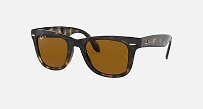 WAYFARER FOLDING CLASSIC Sunglasses in Black and G-15 Green