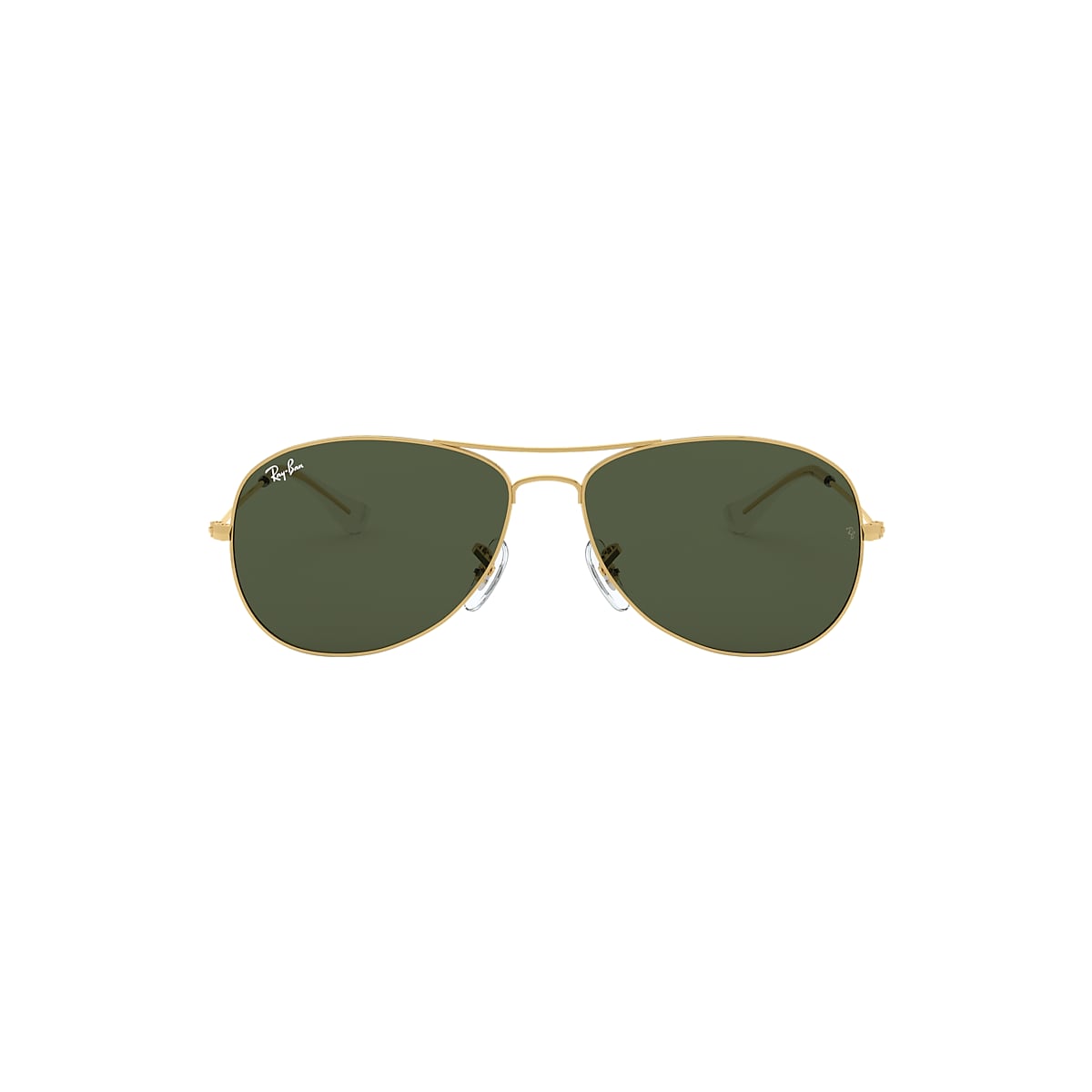 Cockpit Sunglasses in Gold and Green | Ray-Ban®