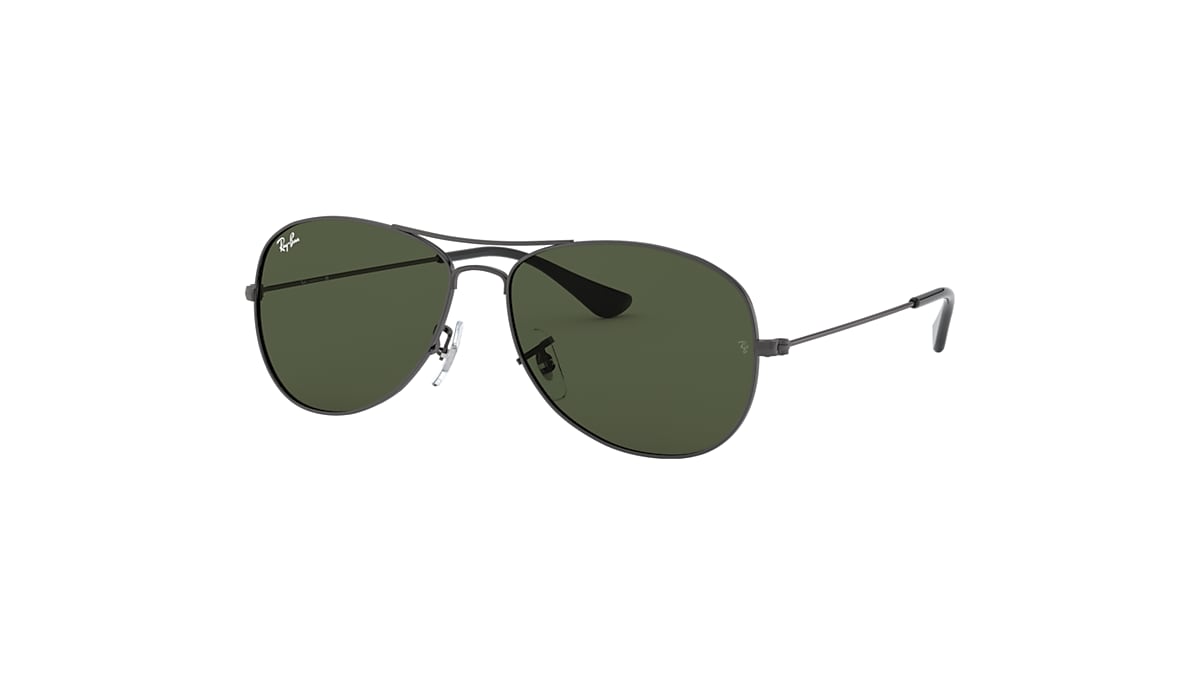 Cockpit Sunglasses in Gunmetal and Green | Ray-Ban®