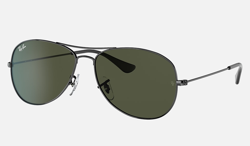 function fleet cube Cockpit Sunglasses in Gunmetal and Green | Ray-Ban®