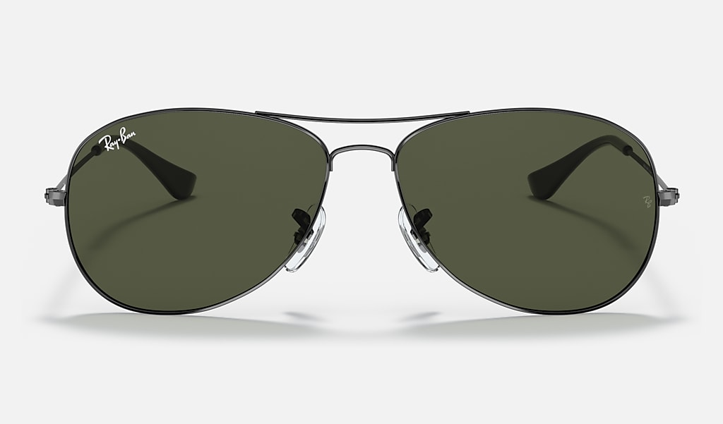 Cockpit Sunglasses in Gunmetal and Green | Ray-Ban®