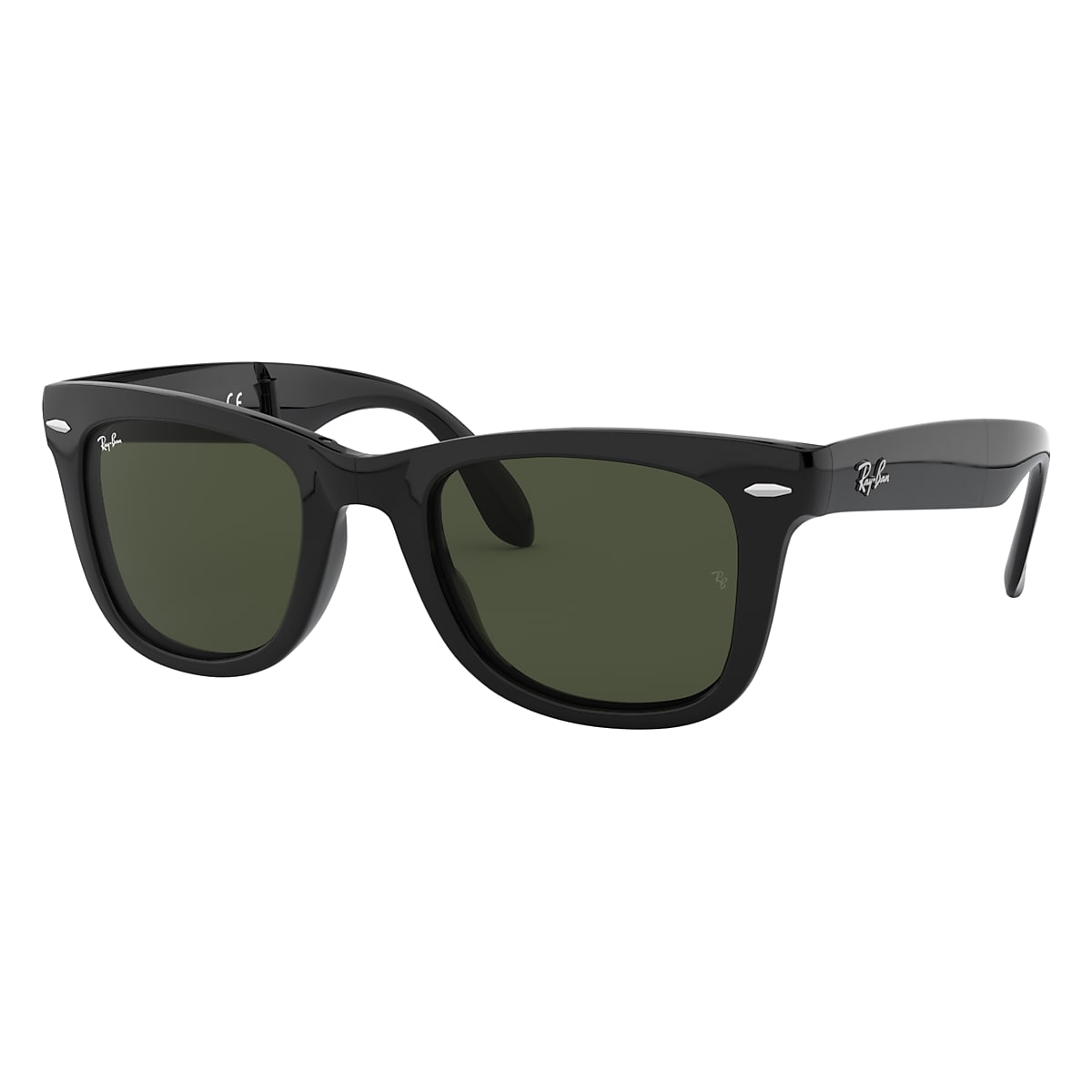WAYFARER FOLDING CLASSIC Sunglasses in Black and Green - RB4105 