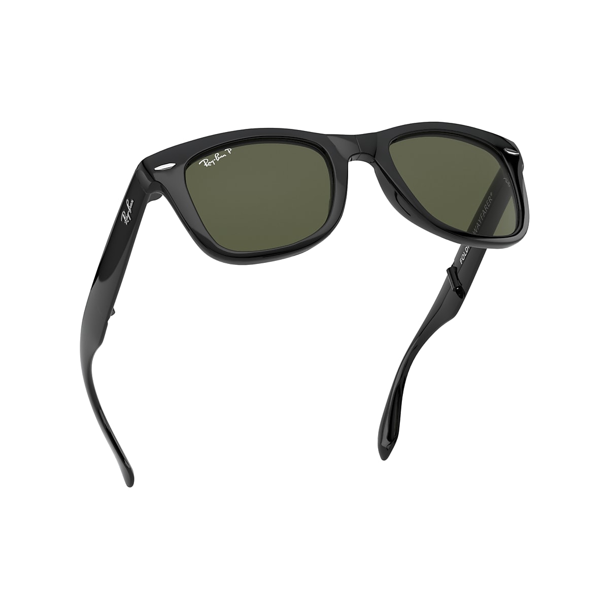 WAYFARER FOLDING CLASSIC Sunglasses in Black and Green - RB4105