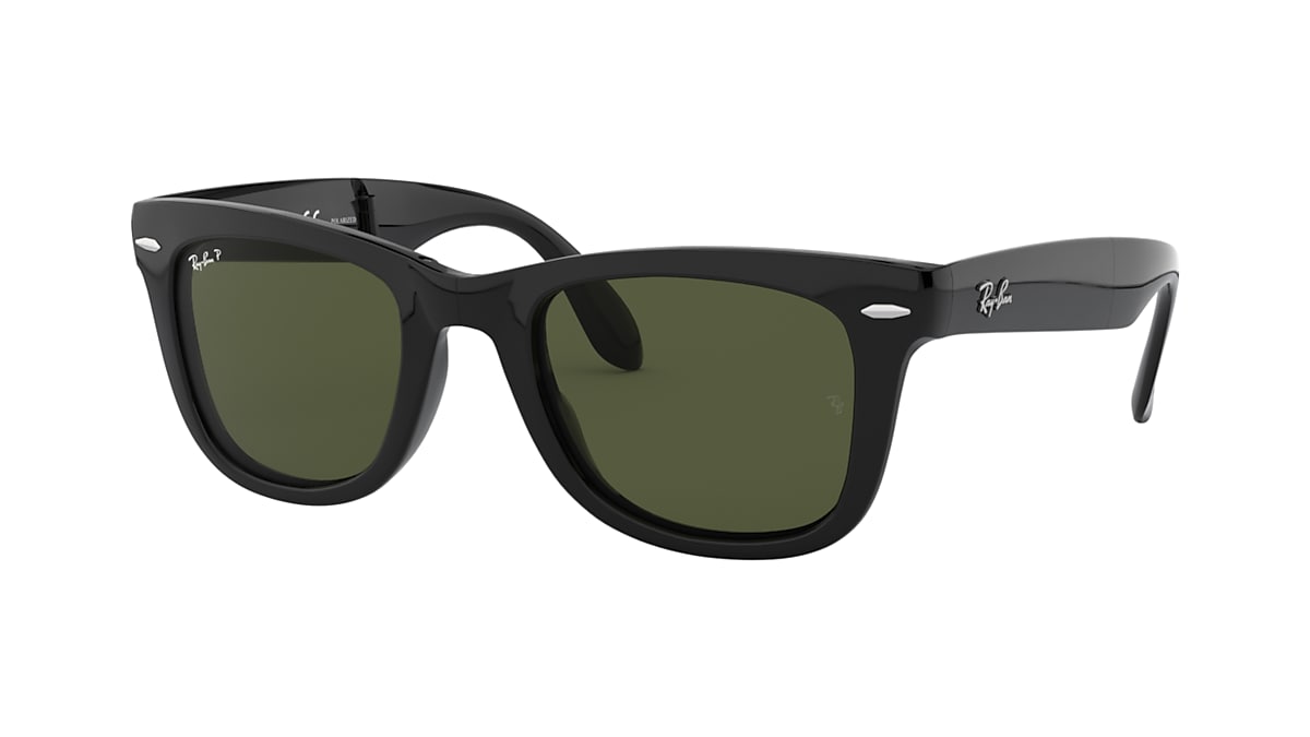 WAYFARER FOLDING CLASSIC Sunglasses in Black and Green 