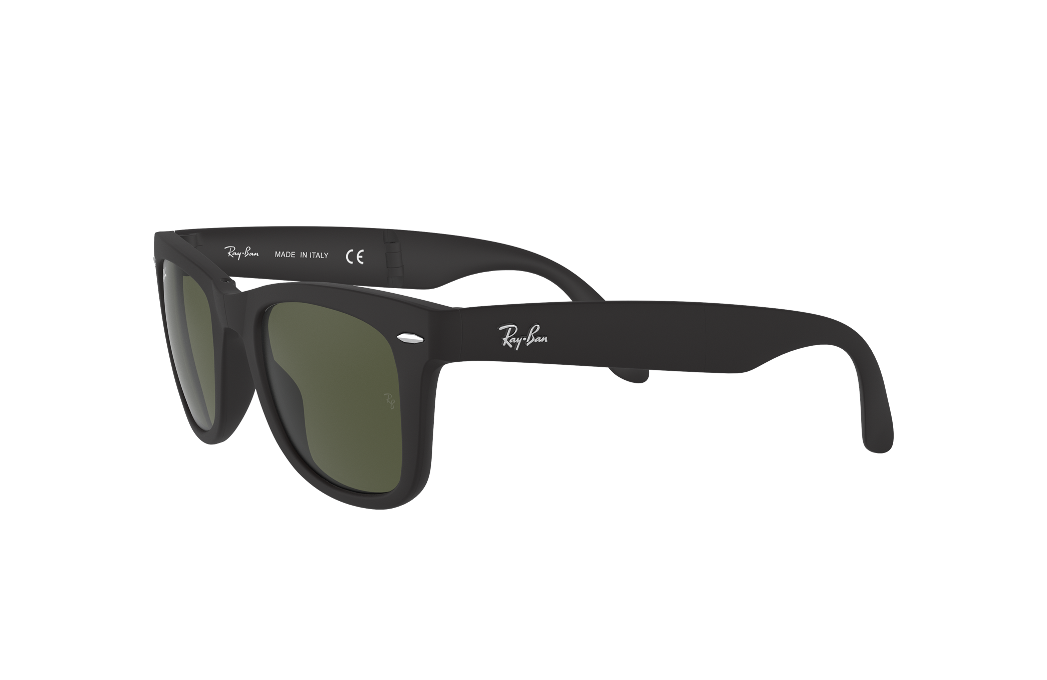 Wayfarer Classic Pieghevoli Occhiali da Sole Nero in Verde | Ray-Ban®