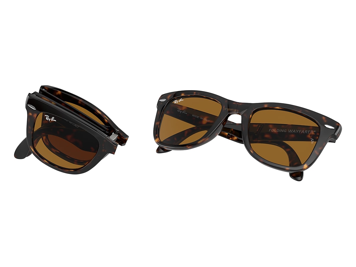 WAYFARER FOLDING CLASSIC Sunglasses in Light Havana and Brown