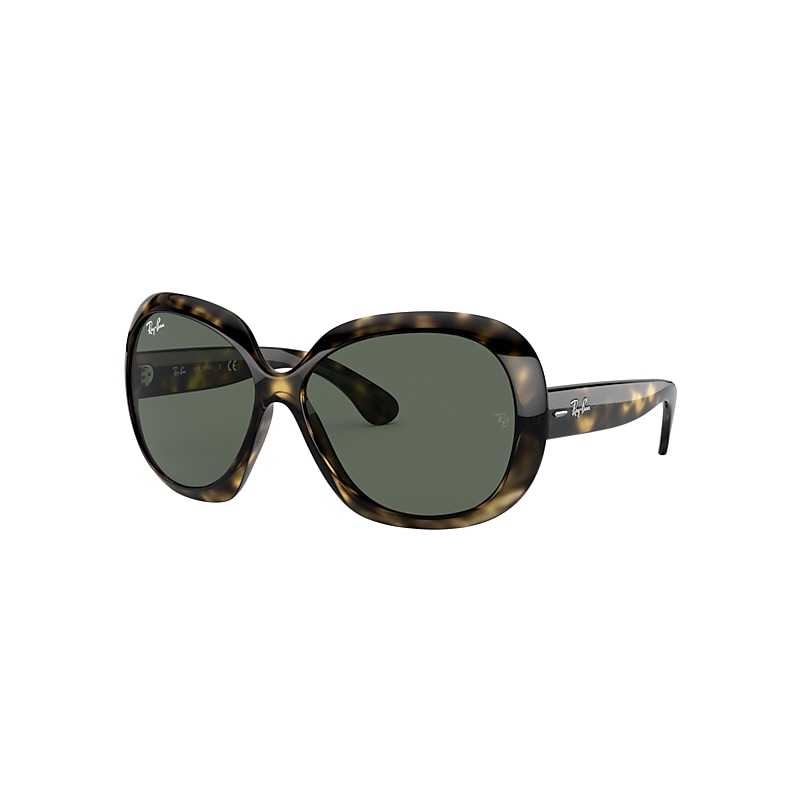 Ray-Ban Jackie Ohh II Sunglasses Light Havana Frame Green Lenses 60-14