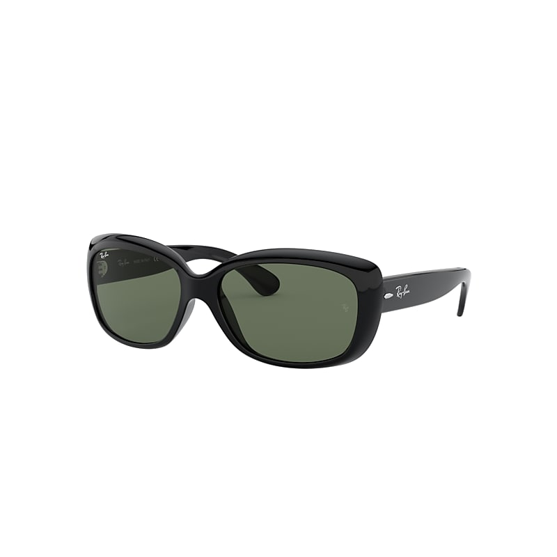 Ray-Ban Jackie Ohh Sunglasses Black Frame Green Lenses 58-17