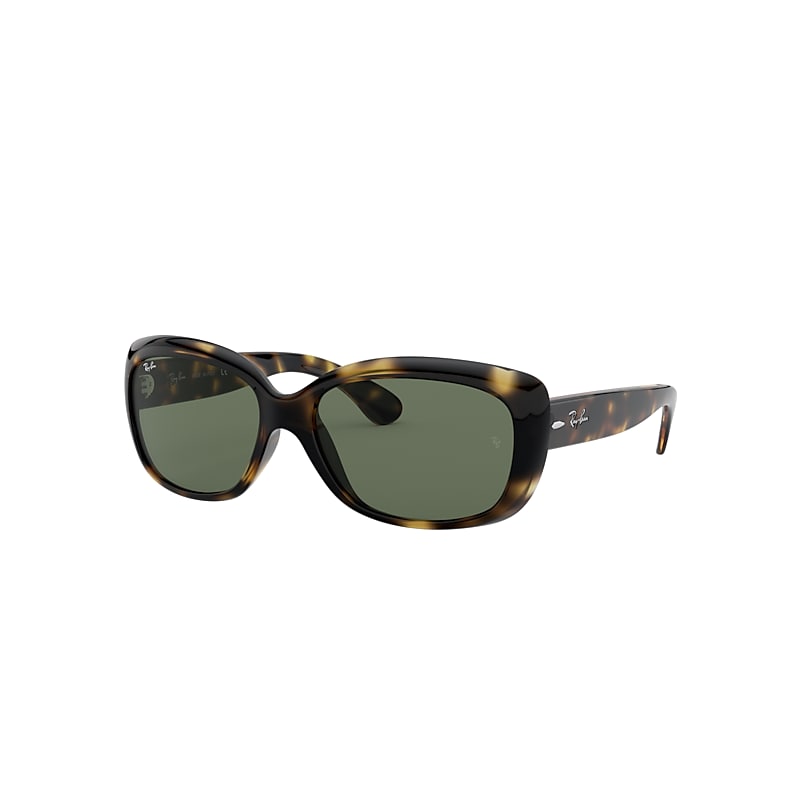 Ray-Ban Jackie Ohh Sunglasses Tortoise Frame Green Lenses 58-17