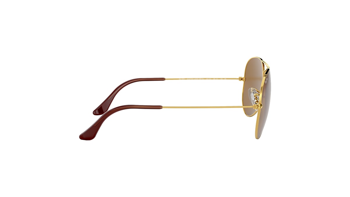 Ray-Ban Original Aviator Aviator Sunglasses - Gold Brown Frame - One Size