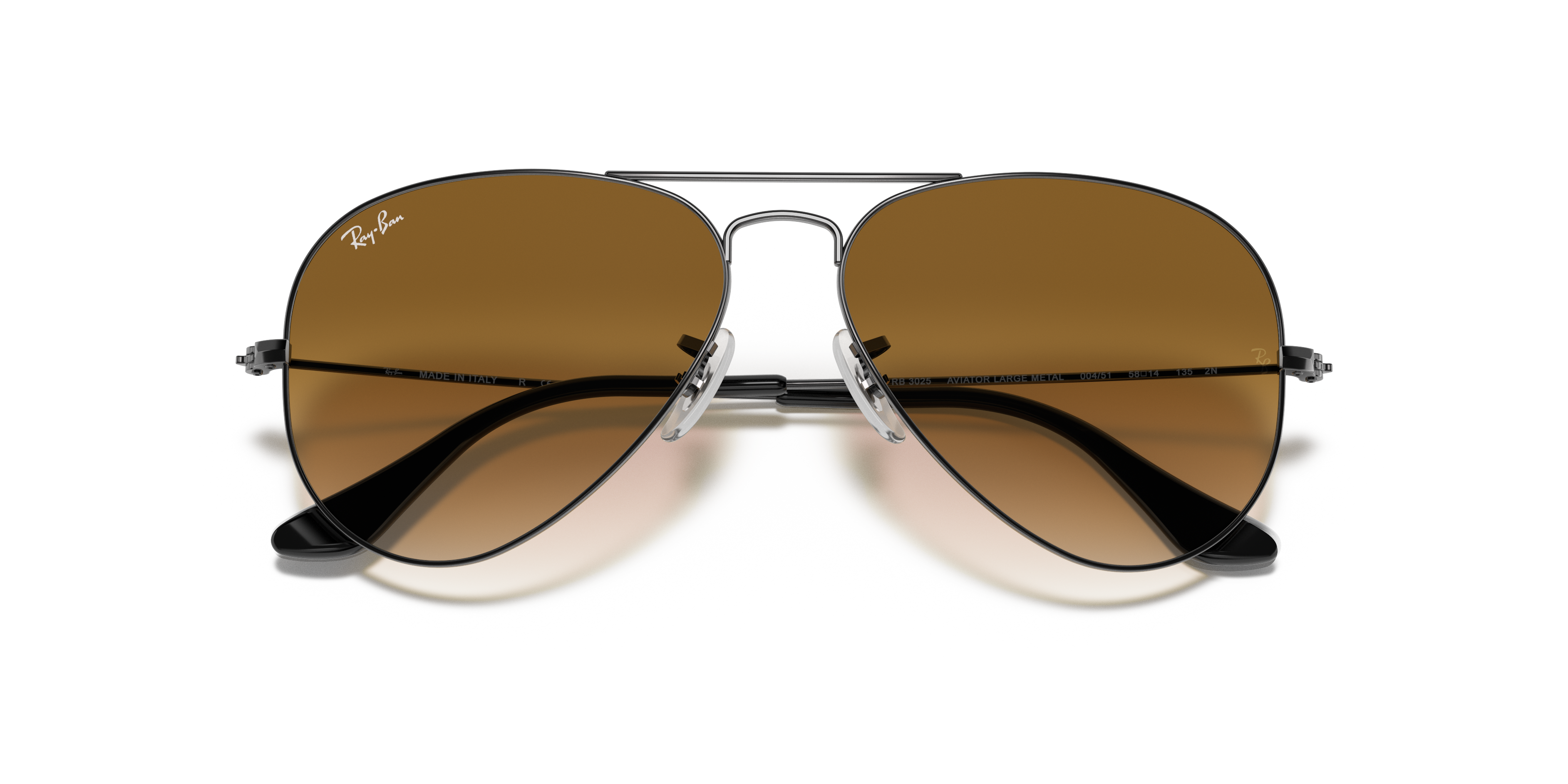 ray ban aviator large brown gradient