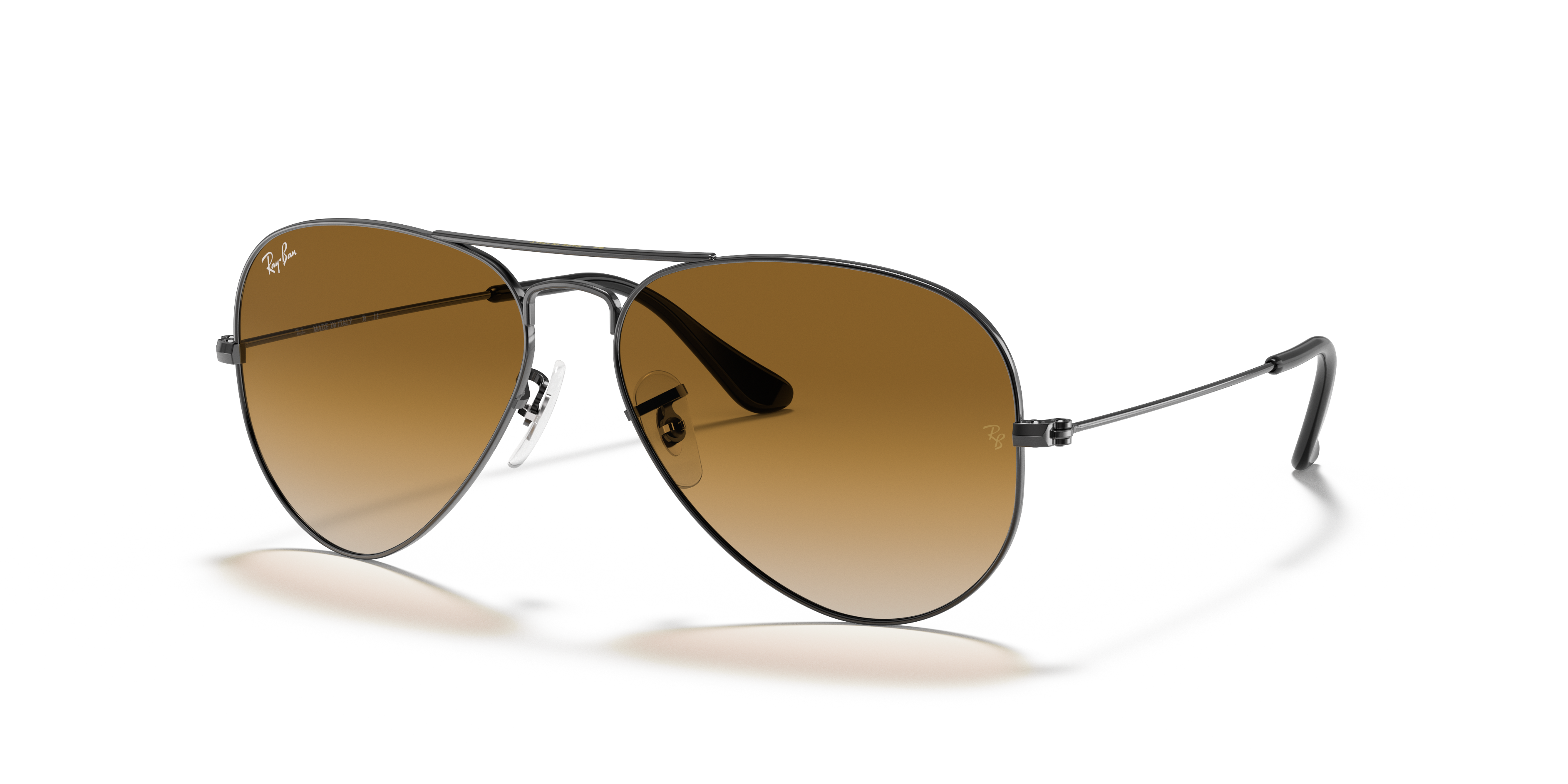 ray ban gunmetal brown gradient